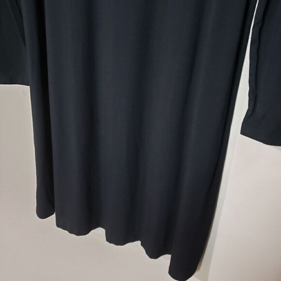 Heartstring Small Black Long Sleeve Scoop Neck Dress NWT - Picture 4 of 11